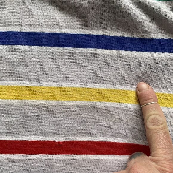 Vintage 70’s Boy’s Striped Ringer Tee Shirt. Stone Apparel. Size 14 Vintage. USA - Picture 6 of 14